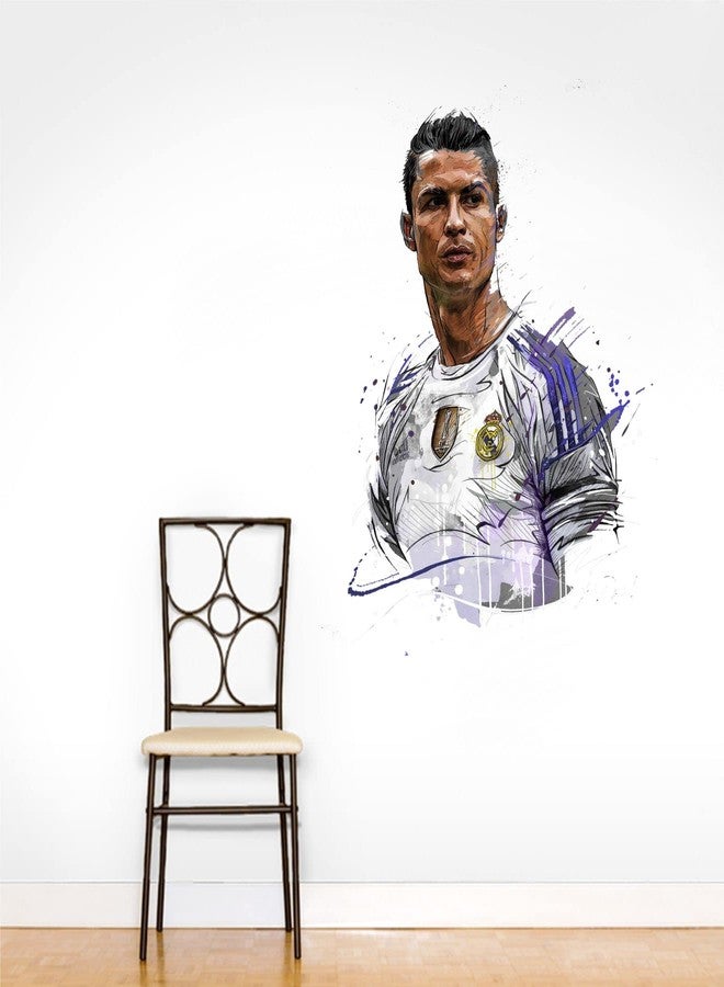 Sticker Yard Christiano Ronaldo Vinyl Wall Sticker for Living Room/Bedroom/Office and All Decorative Wall Stickers Size 55X55CM - Image 2